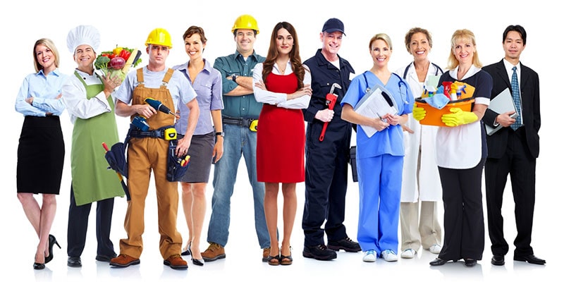 Groupe de personnes salariées en entreprise
